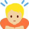 Person Bowing Medium Light Skin Tone Element from Twemoji Emoji Set