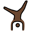 Person Cartwheeling Dark Skin Tone Element from OpenMoji Emoji Set