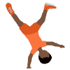 Person Cartwheeling Dark Skin Tone Emoji from Twemoji Set | Free Download as SVG Vector and Transparent PNG | Streamline emojis