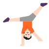 Person Cartwheeling Flat Light Emoji from Fluent Emoji Flat Set | Free Download as SVG Vector and Transparent PNG | Streamline emojis