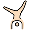 Person Cartwheeling Light Skin Tone Element from OpenMoji Emoji Set