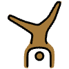 Person Cartwheeling Medium Dark Skin Tone Element from OpenMoji Emoji Set