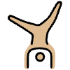 Person Cartwheeling Medium Light Skin Tone Element from OpenMoji Emoji Set
