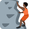 Person Climbing Dark Skin Tone Element from Twemoji Emoji Set
