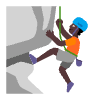 Person Climbing Flat Dark Element from Fluent Emoji Flat Set