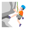 Person Climbing Flat Light Element from Fluent Emoji Flat Set