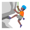 Person Climbing Flat Medium Dark Element from Fluent Emoji Flat Set