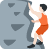 Person Climbing Light Skin Tone Element from Twemoji Emoji Set