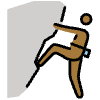 Person Climbing Medium Dark Skin Tone Element from OpenMoji Emoji Set
