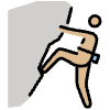 Person Climbing Medium Light Skin Tone Element from OpenMoji Emoji Set