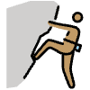 Person Climbing Medium Skin Tone Element from OpenMoji Emoji Set