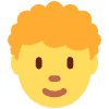 Person Curly Hair Element from Twemoji Emoji Set