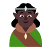Person Elf Flat Dark Element from Fluent Emoji Flat Set