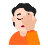 Person Facepalming Flat Light Element from Fluent Emoji Flat Set