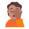 Person Facepalming Flat Medium Element from Fluent Emoji Flat Set