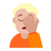 Person Facepalming Flat Medium Light Element from Fluent Emoji Flat Set