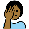 Person Facepalming Medium Dark Skin Tone Element from OpenMoji Emoji Set