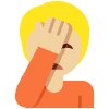 Person Facepalming Medium Light Skin Tone Element from Twemoji Emoji Set