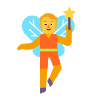 Person Fairy Flat Default Element from Fluent Emoji Flat Set