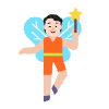 Person Fairy Flat Light Element from Fluent Emoji Flat Set