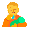 Person Feeding Baby Flat Default Element from Fluent Emoji Flat Set