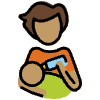 Person Feeding Baby Medium Skin Tone Element from OpenMoji Emoji Set