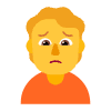 Person Frowning Flat Default Element from Fluent Emoji Flat Set