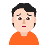 Person Frowning Flat Light Element from Fluent Emoji Flat Set