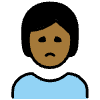 Person Frowning Medium Dark Skin Tone Element from OpenMoji Emoji Set
