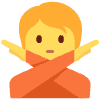 Person Gesturing No Element from Twemoji Emoji Set
