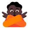 Person Gesturing No Flat Dark Element from Fluent Emoji Flat Set