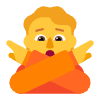 Person Gesturing No Flat Default Element from Fluent Emoji Flat Set