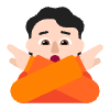 Person Gesturing No Flat Light Element from Fluent Emoji Flat Set