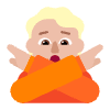 Person Gesturing No Flat Medium Light Element from Fluent Emoji Flat Set