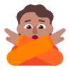 Person Gesturing No Flat Medium Element from Fluent Emoji Flat Set