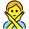 Person Gesturing No Element from OpenMoji Emoji Set