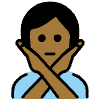 Person Gesturing No Medium Dark Skin Tone Element from OpenMoji Emoji Set