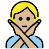Person Gesturing No Medium Light Skin Tone Element from OpenMoji Emoji Set