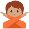 Person Gesturing No Medium Skin Tone Element from Twemoji Emoji Set