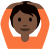 Person Gesturing Ok Dark Skin Tone Element from Twemoji Emoji Set