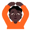 Person Gesturing Ok Flat Dark Element from Fluent Emoji Flat Set