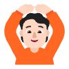Person Gesturing Ok Flat Light Element from Fluent Emoji Flat Set