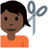 Person Getting Haircut Dark Skin Tone Element from Twemoji Emoji Set