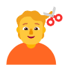 Person Getting Haircut Flat Default Element from Fluent Emoji Flat Set