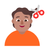 Person Getting Haircut Flat Medium Element from Fluent Emoji Flat Set