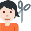 Person Getting Haircut Light Skin Tone Element from Twemoji Emoji Set