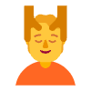 Person Getting Massage Flat Default Element from Fluent Emoji Flat Set