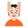 Person Getting Massage Flat Light Element from Fluent Emoji Flat Set