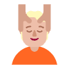 Person Getting Massage Flat Medium Light Element from Fluent Emoji Flat Set