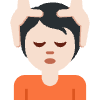 Person Getting Massage Light Skin Tone Element from Twemoji Emoji Set